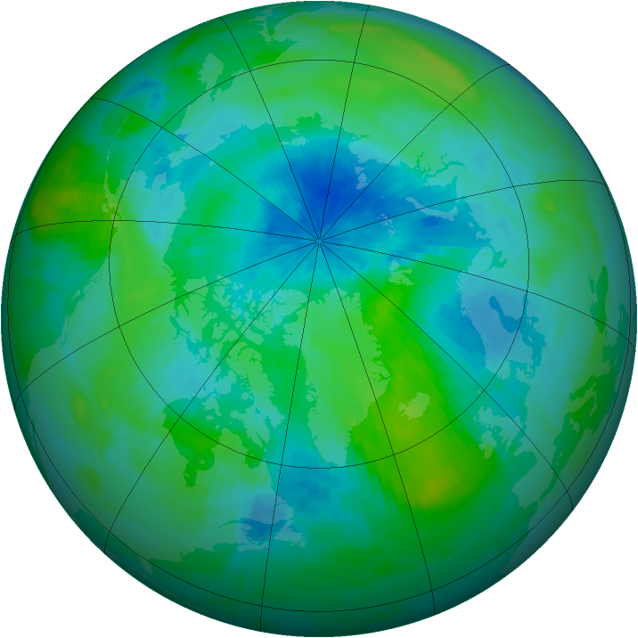 Arctic ozone map for 11 September 1999